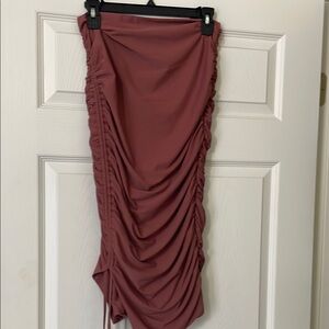 Tiger mist Elegant Ruched dress in Mauve